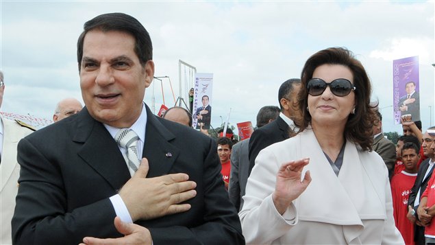 Zine el-Abidine Ben Ali et son épouse Leïla en 2009