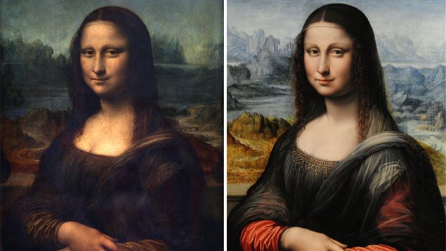 À gauche, la toile originale de Da Vinci; à droite, la copie du Musée du Prado.