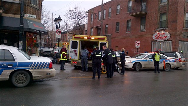 Intervention policière à Montréal