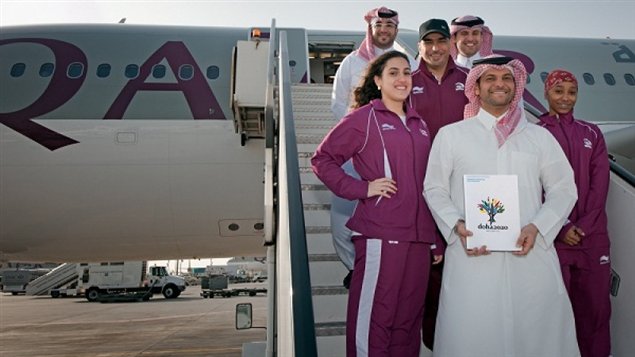 Délégation du Qatar en route pour Lausanne le 15 février 2012