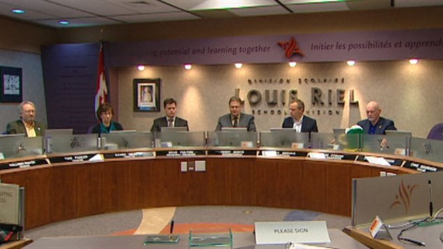 Le conseil d'administration de la division scolaire Louis-Riel