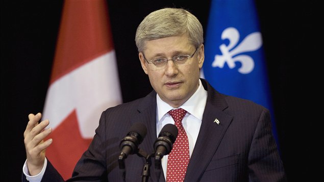 Le premier ministre canadien Stephen Harper de passage à Montréal