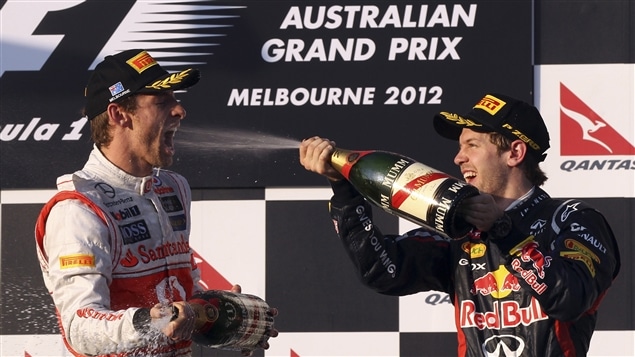 Button ouvre le bal, Vettel pas loin | Radio-Canada