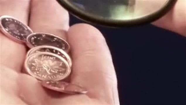 Des pièces d'un cent