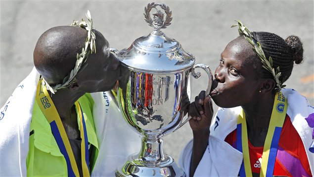 Wesley Korir et Sharon Cherop