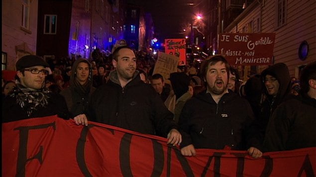 Manifestation à Québec