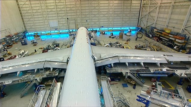 Un avion d'Air Canada en entretien