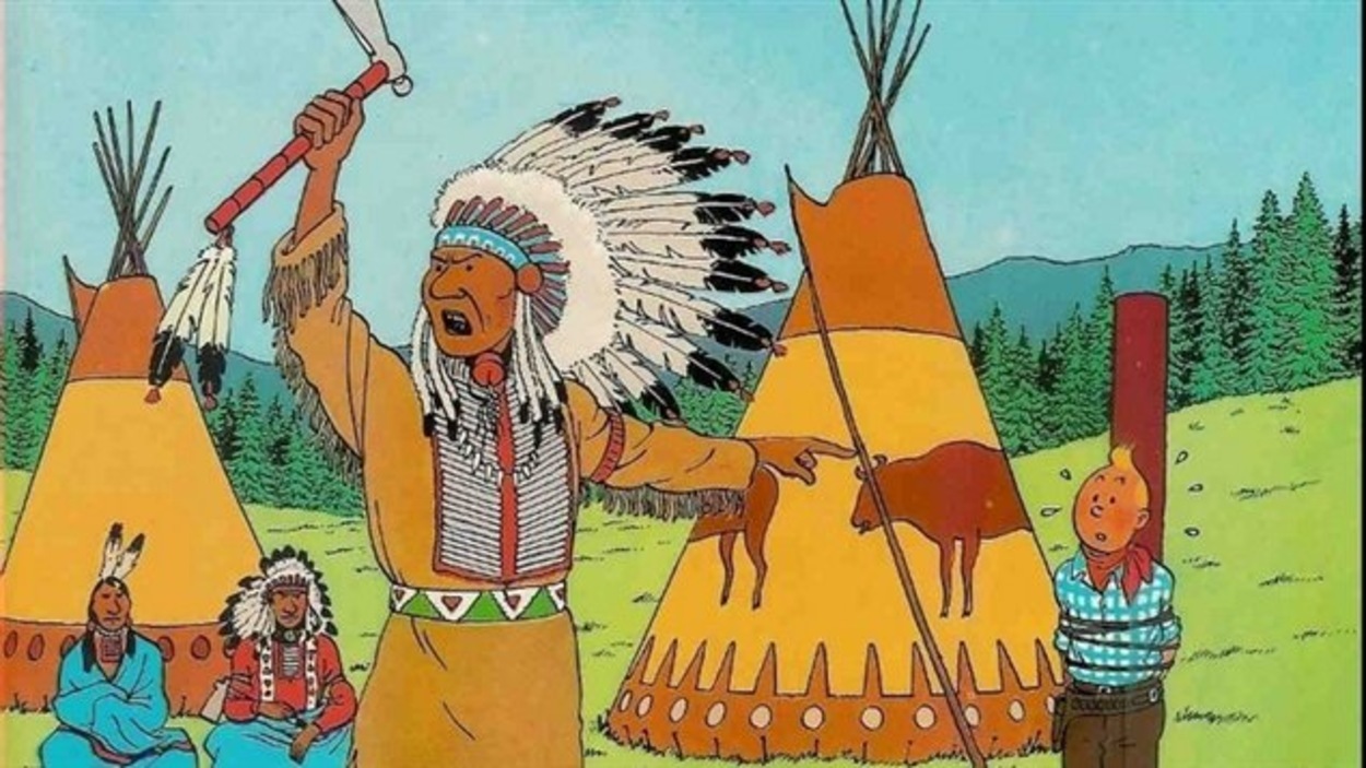Au Revoir En Indien D Amérique Des Winnipégois demandent le retrait des rayons de Tintin en Amérique
