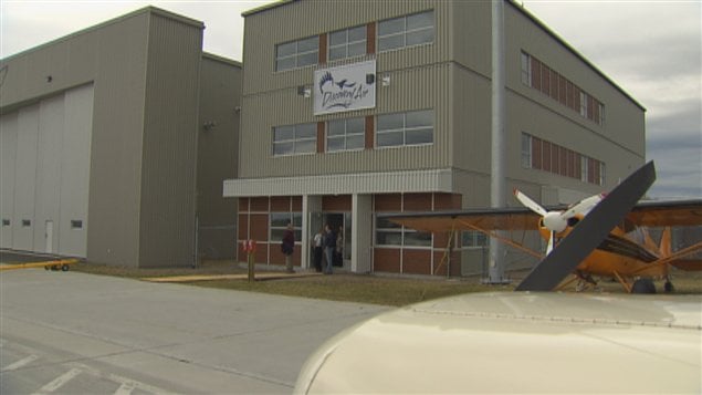 Les locaux d'Aéro Vision, à l'aéroport de Bagotville