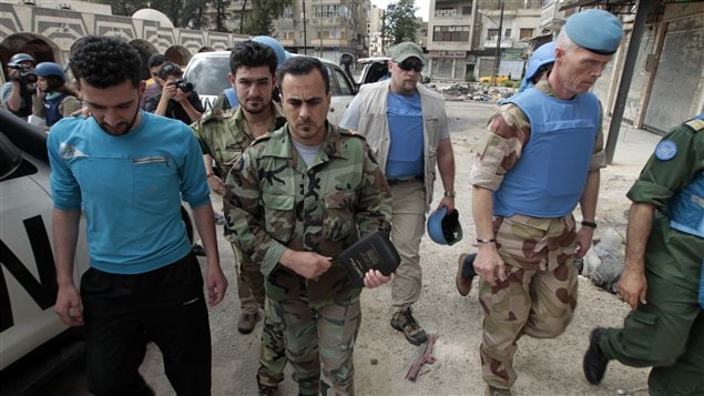 Robert Mood, chef des observateurs de l’ONU à Homs le 3 mai 2012
