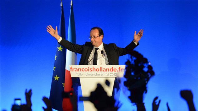 François Hollande, président élu de la France