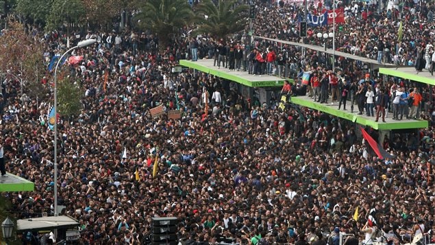 Manifestation étudiante au Chili 