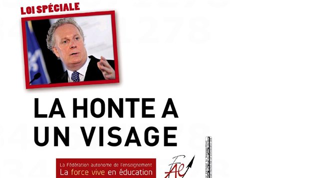 La publicité de la Fédération autonome de l'enseignement dans La Presse du samedi