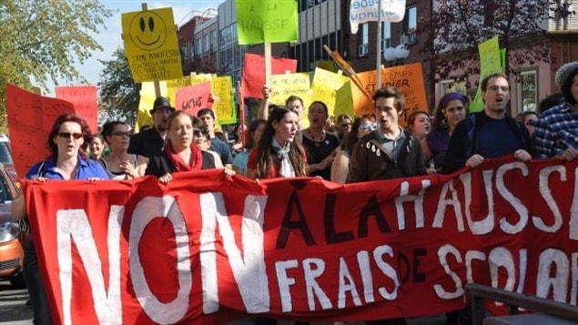 Manif des étudiants contre la hasse