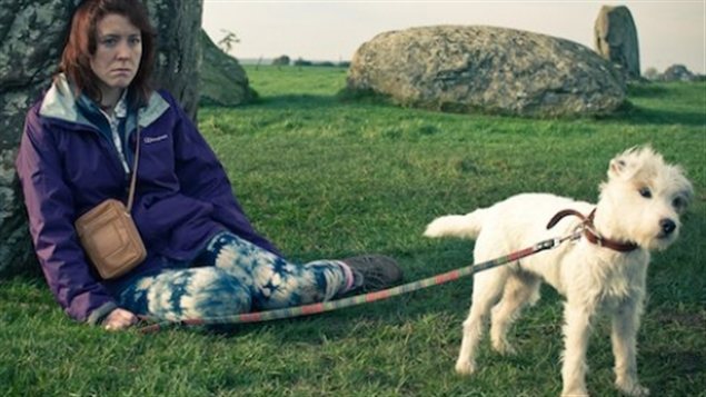 Une scène de <i>Sightseers</i>, avec l'un des chiens récipiendaire de la « Palm Dog »