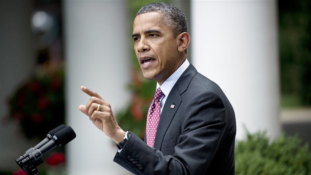 Le président des États-Unis Barack Obama dans la roseraie de la Maison-Blanche, le 15 juin 2012.