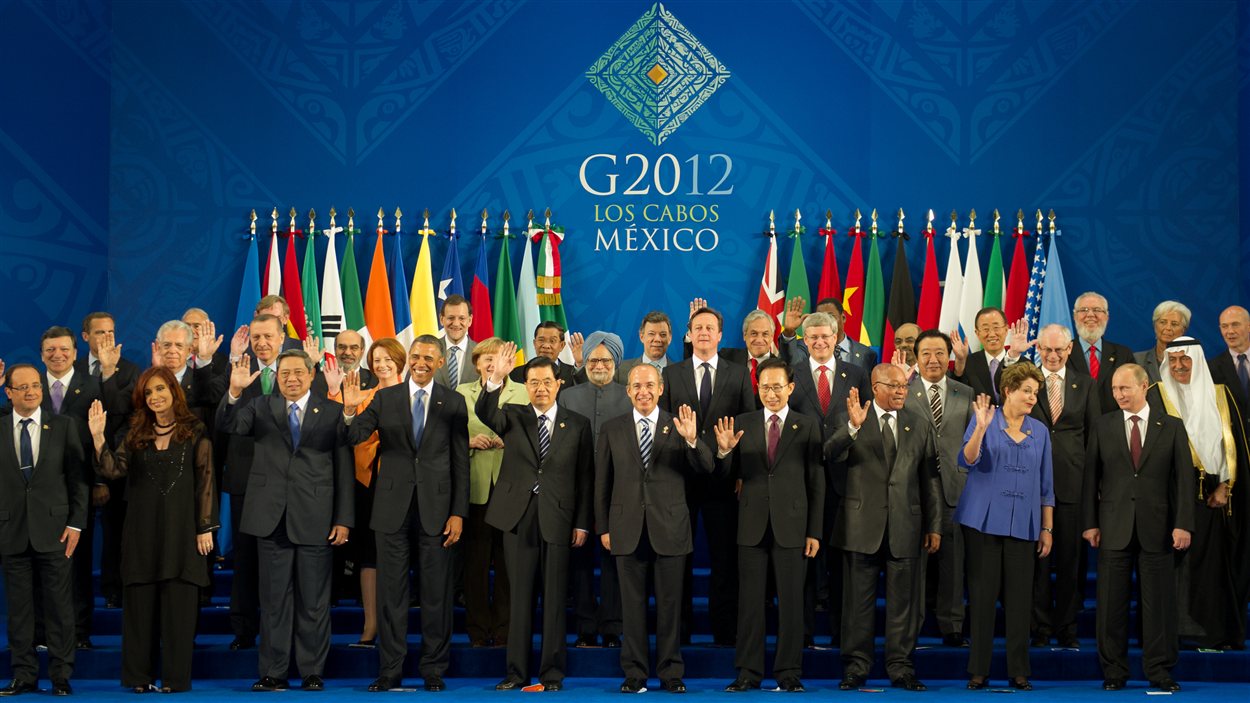 Photo de famille du G20 à Los Cabos, au Mexique.
