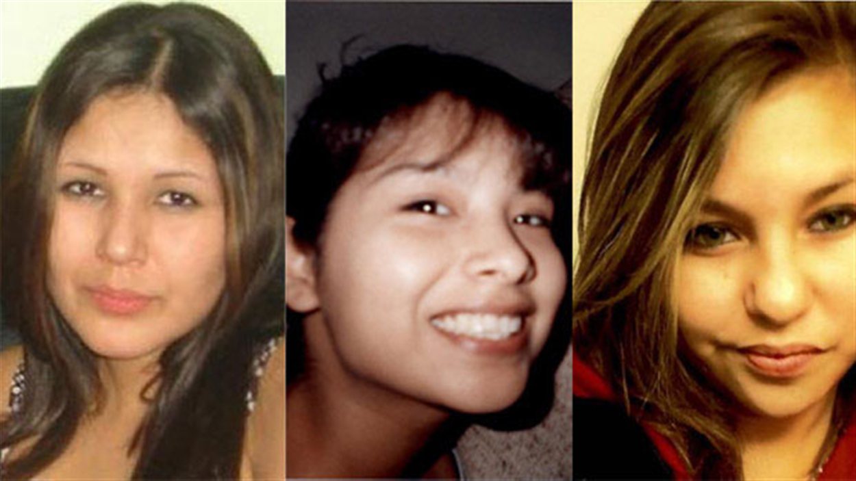 De gauche à droite : Carolyn Marie Sinclair, Tanya Jane Nepinak et Lorna Blacksmith ont toutes été portées disparues à Winnipeg, entre septembre 2011 et