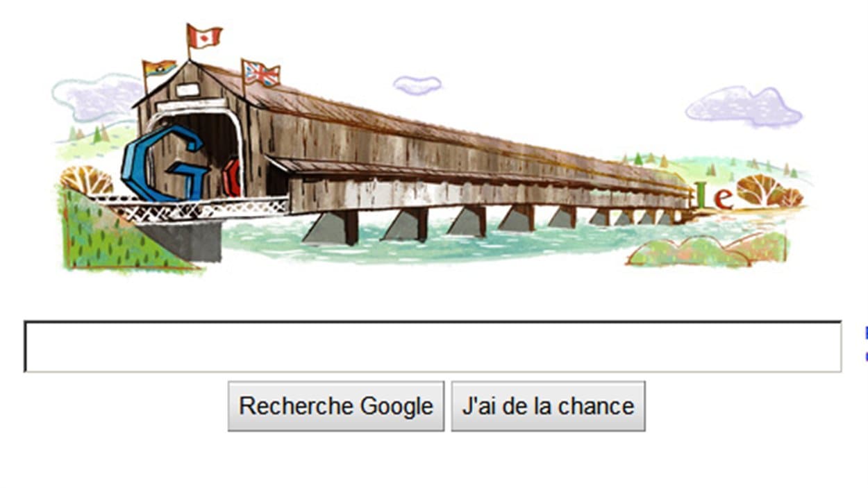 Le 111e anniversaire du pont couvert Hartland est souligné sur la page d'accueil de Google, au Canada.