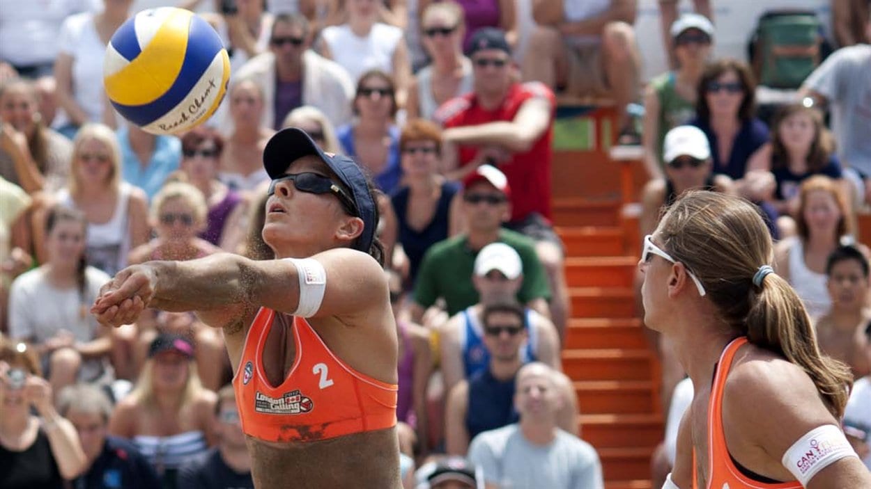 My girrlls <3 fitnesss crushs. Canada's BEach Volley Ball Players Annie  Martin (R) and Marie-Andree Lessard