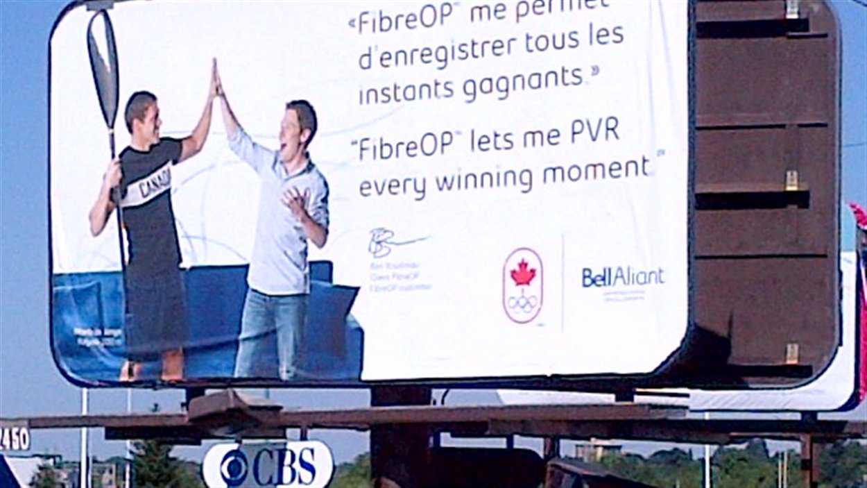 Une publicité exploitée par l'entreprise CBS à Dieppe