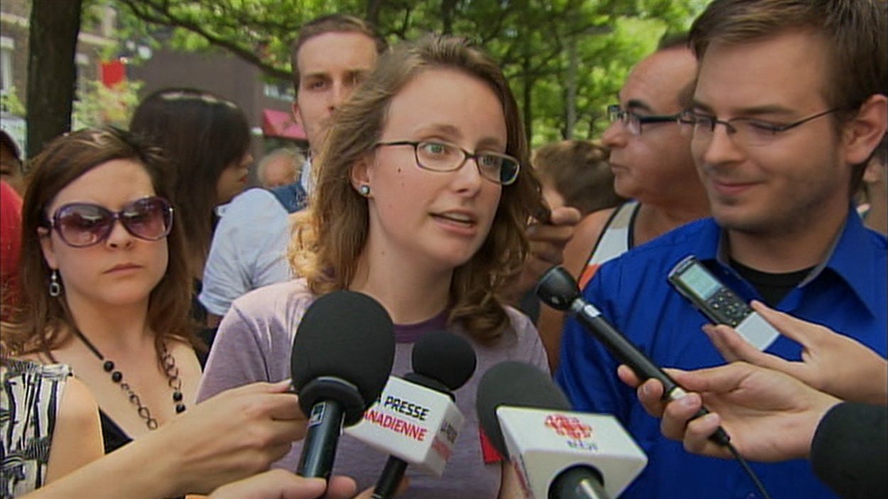 Éliane Laberge, présidente de la FECQ, et Yanick Grégoire, vice-président exécutif de la FEUQ
