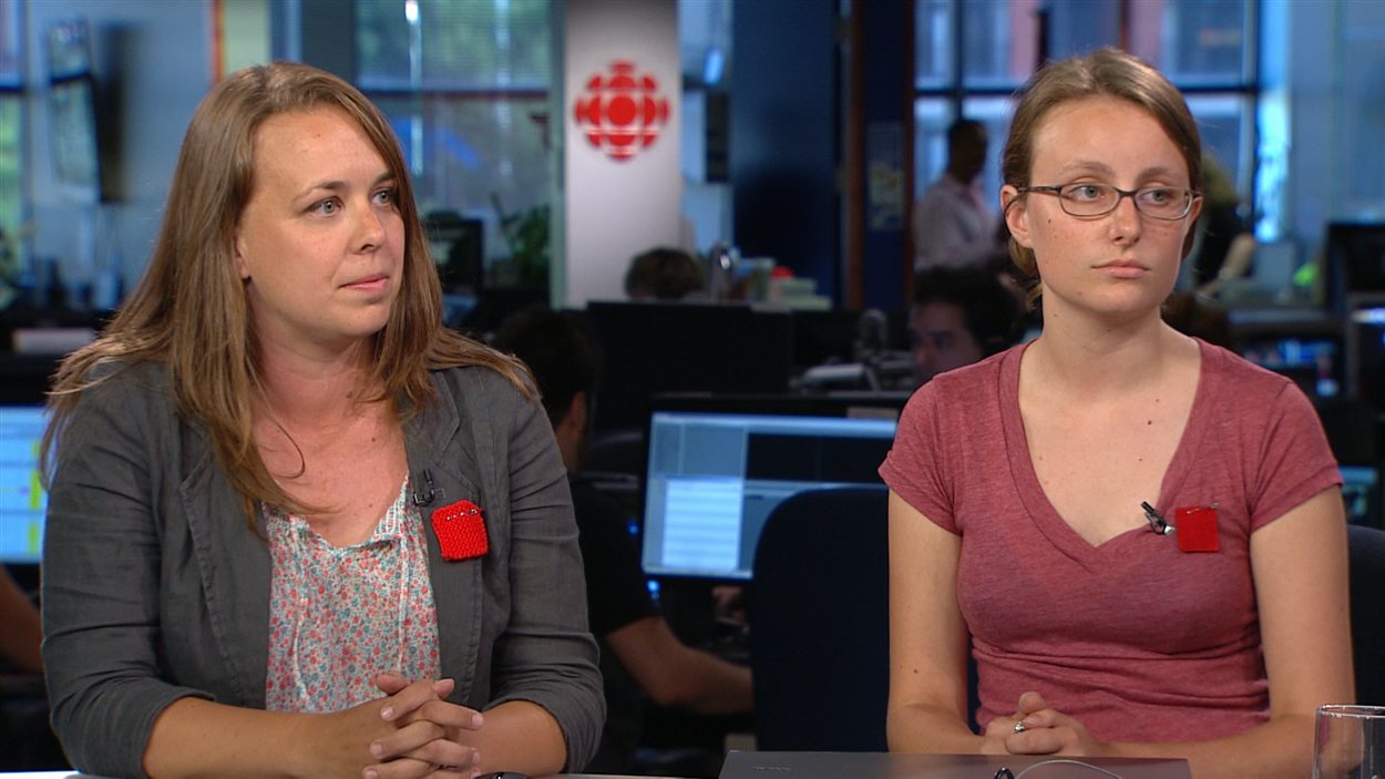 Martine Desjardins, de la FEUQ et Eliane Laberge de la FECQ