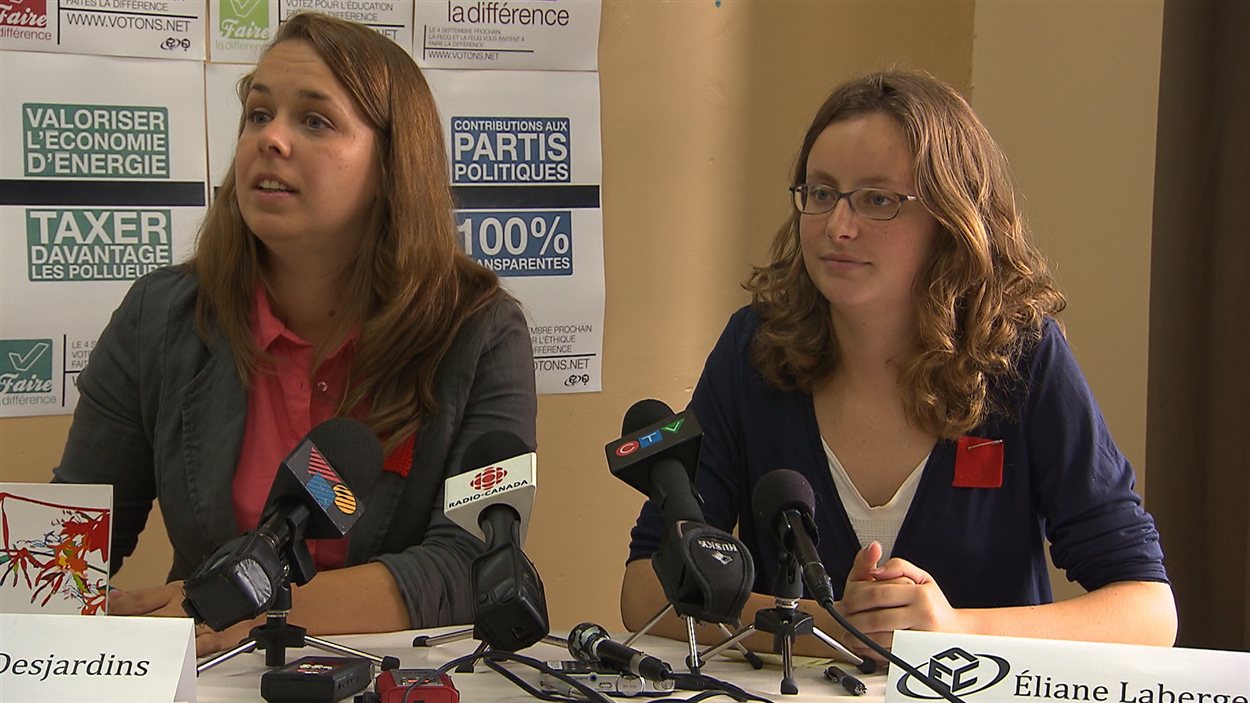 Martine Desjardins et Éliane Laberge, présidentes de la FEUQ et de la FECQ.