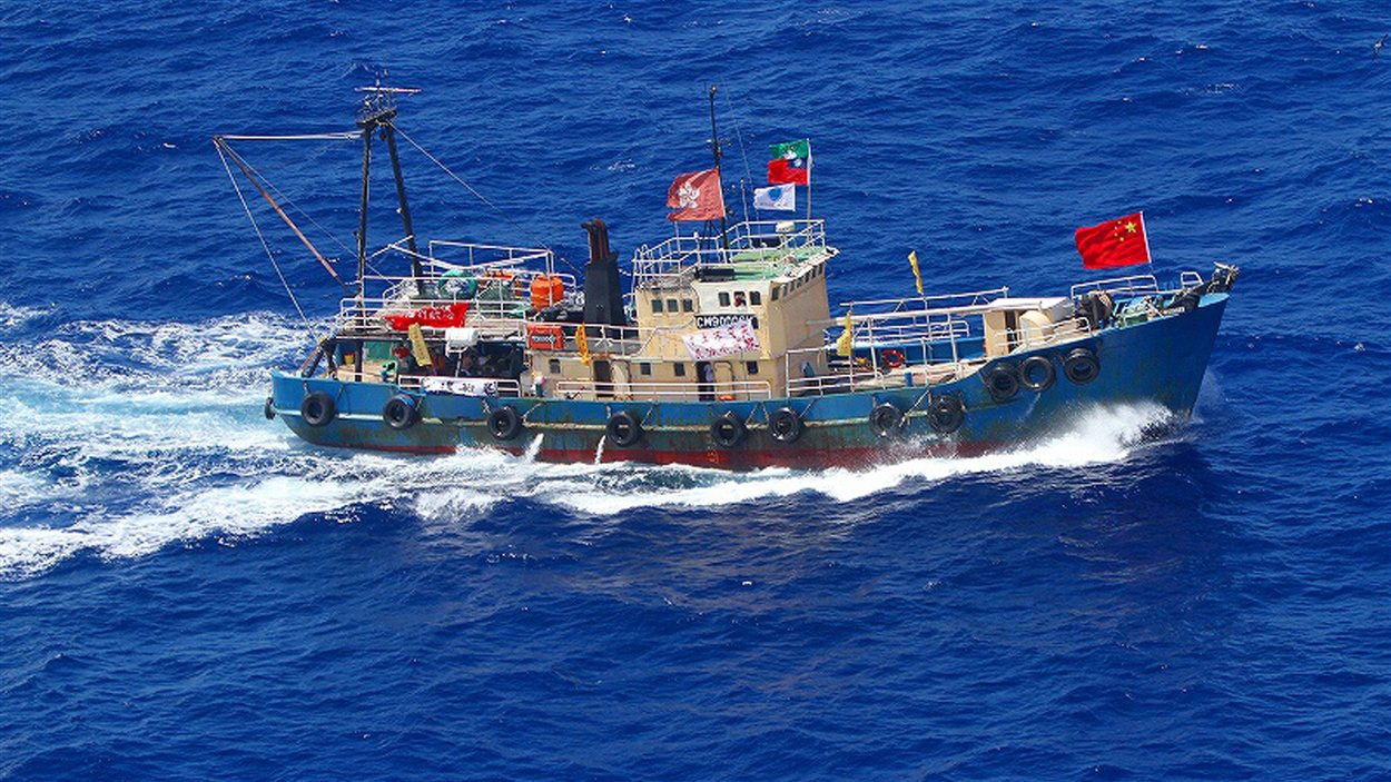 Le bateau hongkongais qui transportait les 14 activistes en territoire maritime japonais