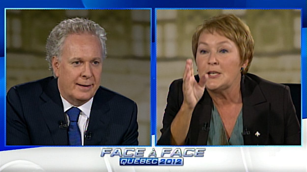 Jean Charest et Pauline Marois en débat à TVA