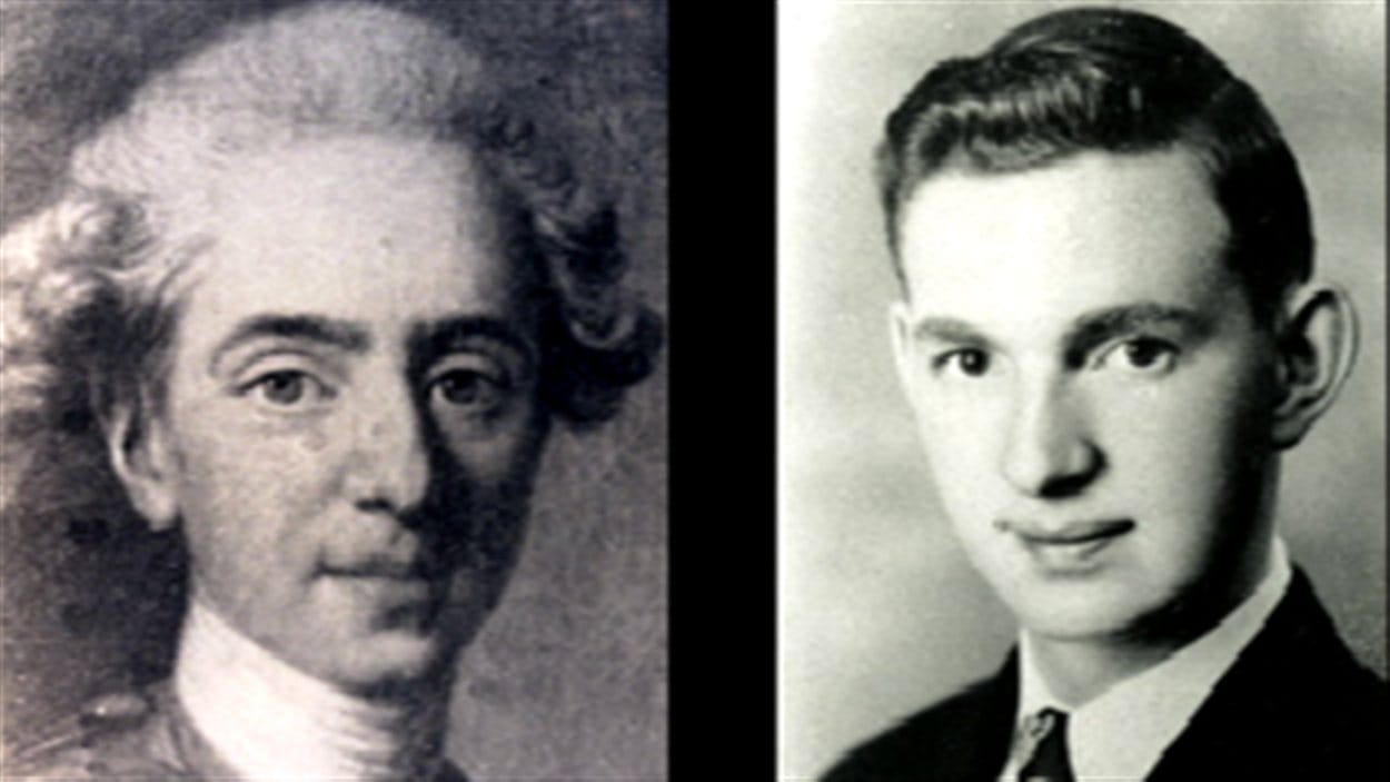À gauche, Louis XVII et à droite, Carl Nadeau lorsqu'il était jeune.