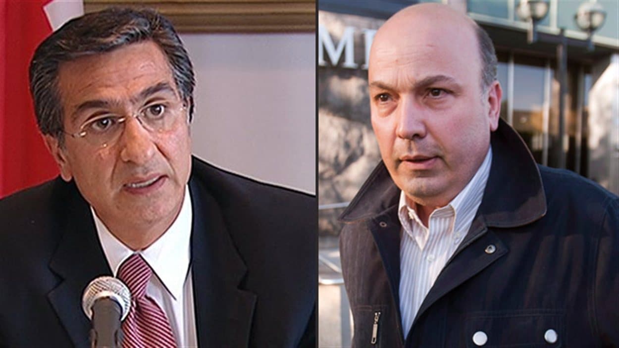 Robert Abdallah, ex-directeur général de la Ville de Montréal, et Frank Zampino, ex-président du comité exécutif de la Ville de Montréal (archives)