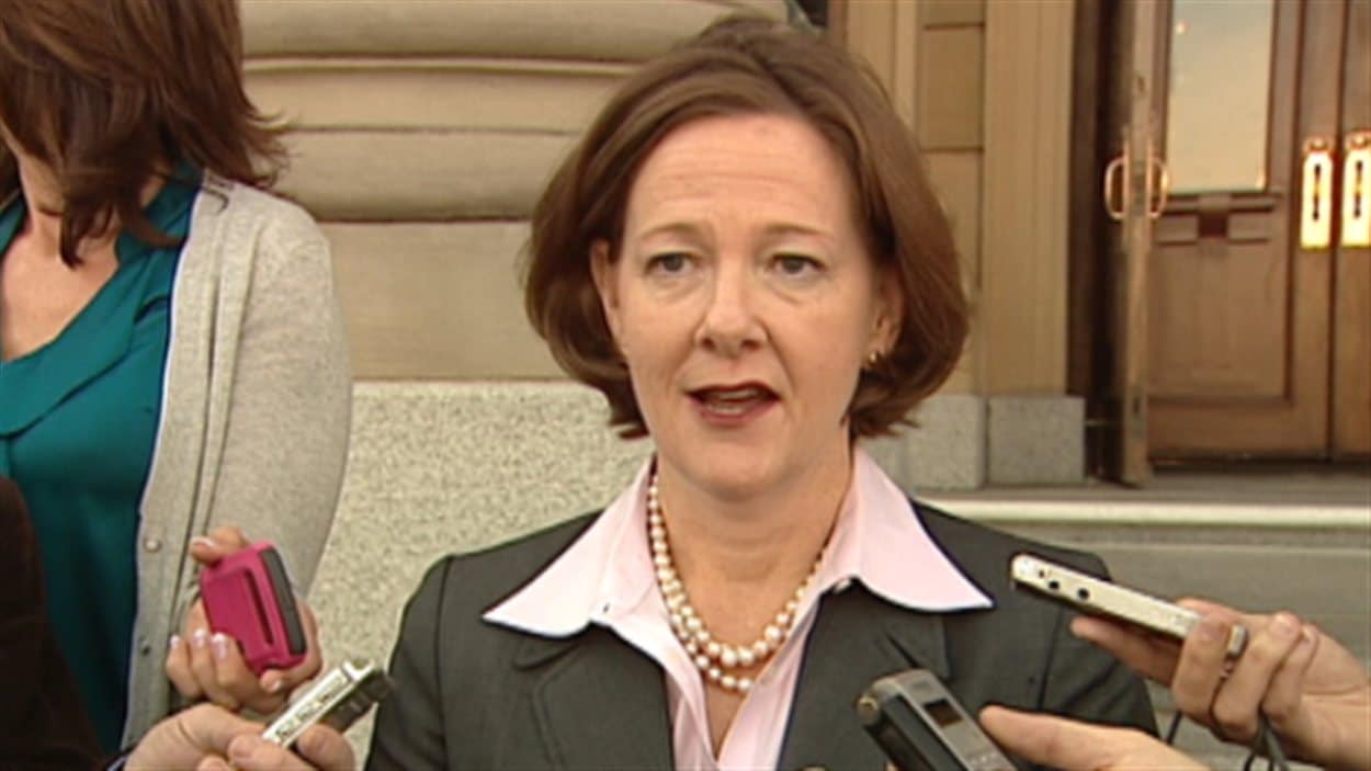 La première ministre de l'Alberta Alison Redford
