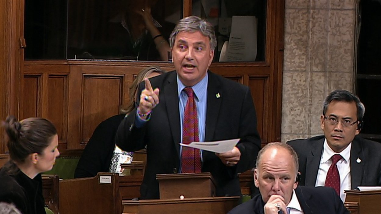 Le député libéral Frank Valeriote lors du débat d'urgence sur le rappel de boeuf à la Chambre des communes.