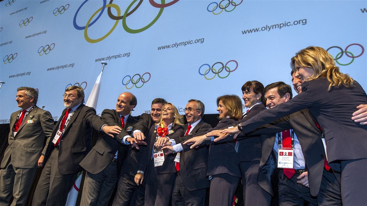 Les membres du comité organisateur de Madrid 2020