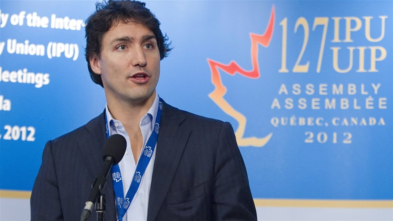 Justin Trudeau, lors de son passage à Québec