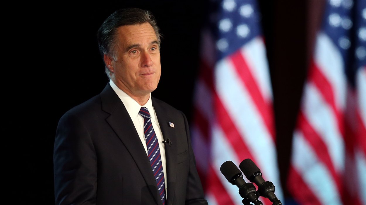Le candidat républicain défait Mitt Romney concède sa victoire dans un discours prononcé à Boston.