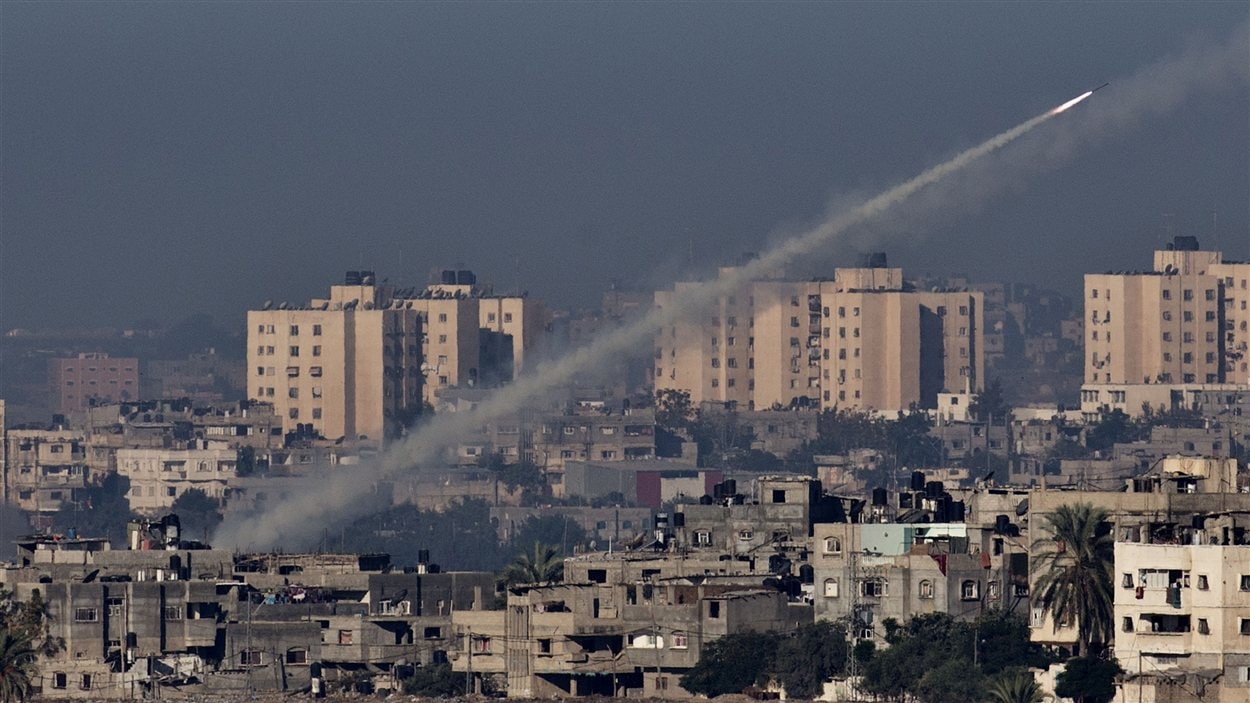 Tirs d'un missile palestinien en direction du sud d'Israël.