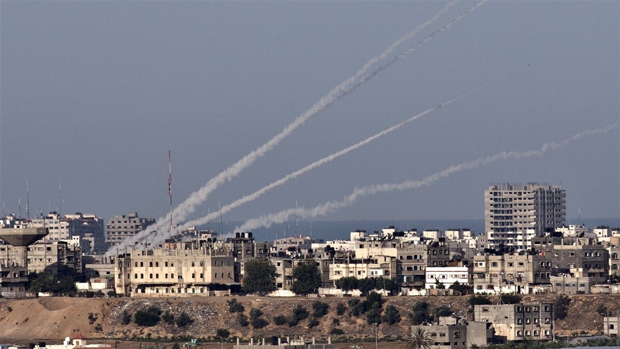 Des tirs de roquettes tirés à partir de Gaza vers la ville israélienne de Sdérot