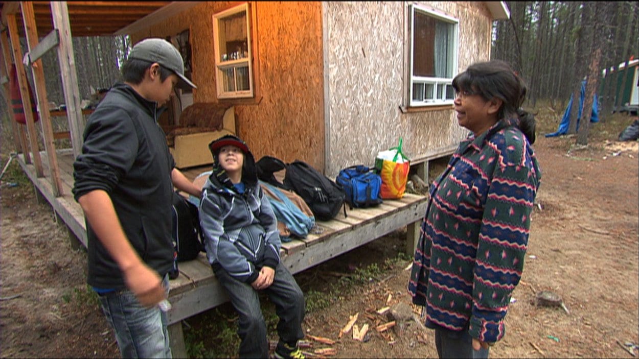 Image tirée du reportage de Maude Montembault sur les Autochtones d'Obedjiwan. En ondes au Téléjournal 22h, 19 nov 2012.