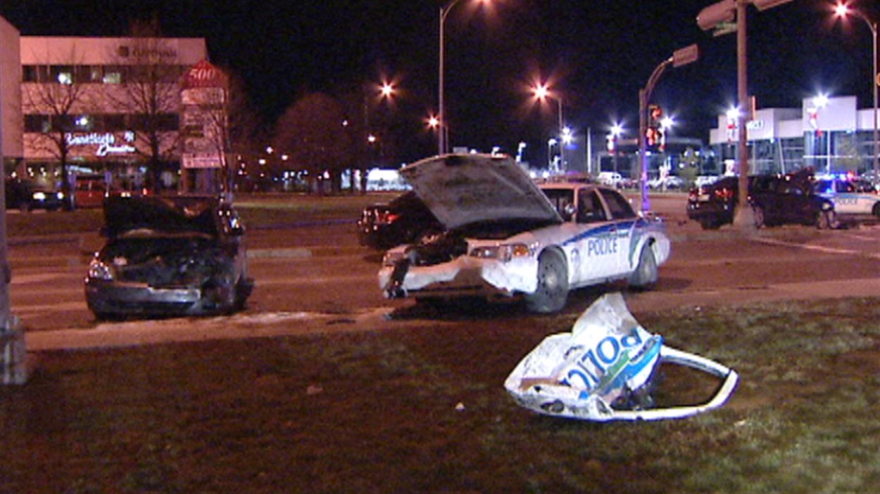 Cinq blessés dans un accident impliquant une voiturepatrouille à