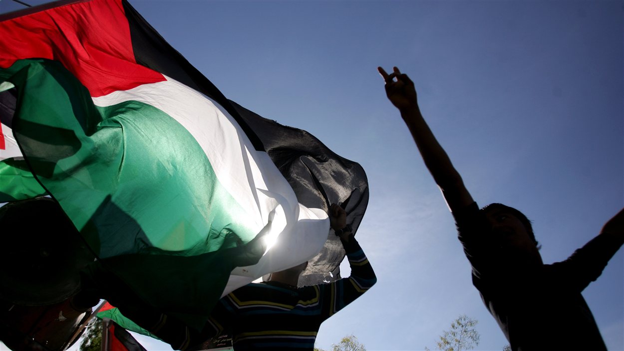 Le drapeau palestinien.