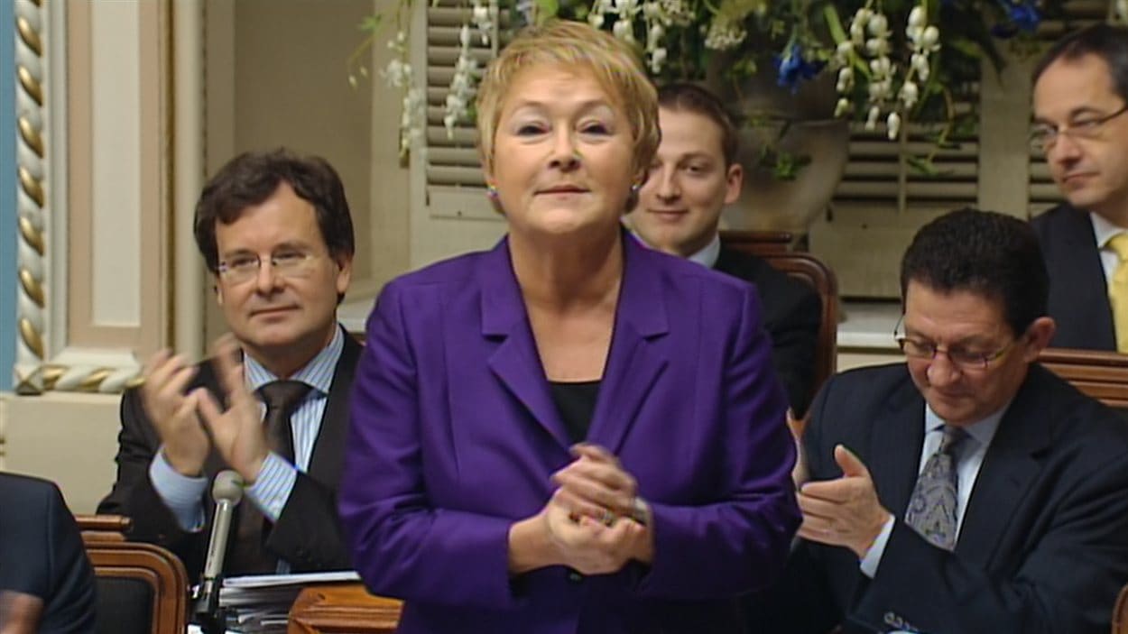 Pauline Marois à l'Assemblée nationale, le 7 décembre.