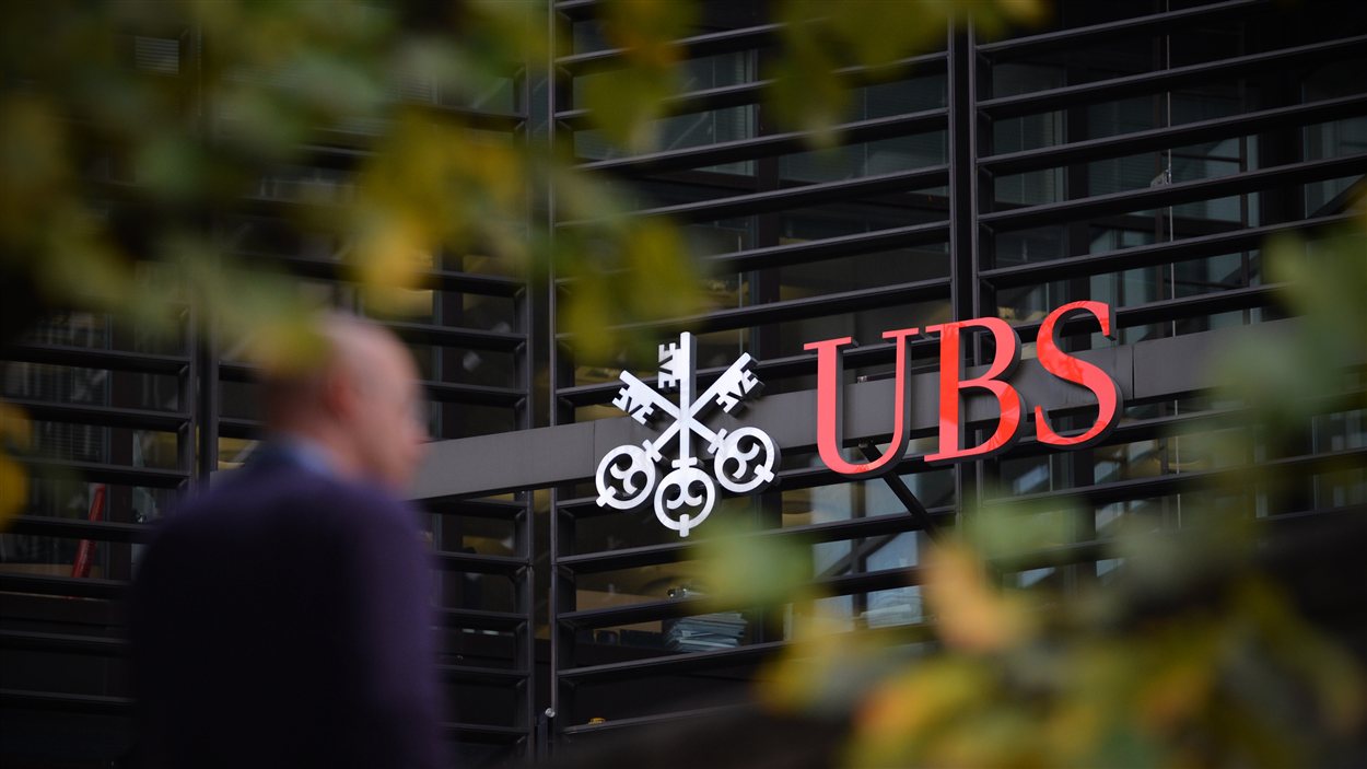 La banque suisse UBS, dans le coeur financier de Londres.
