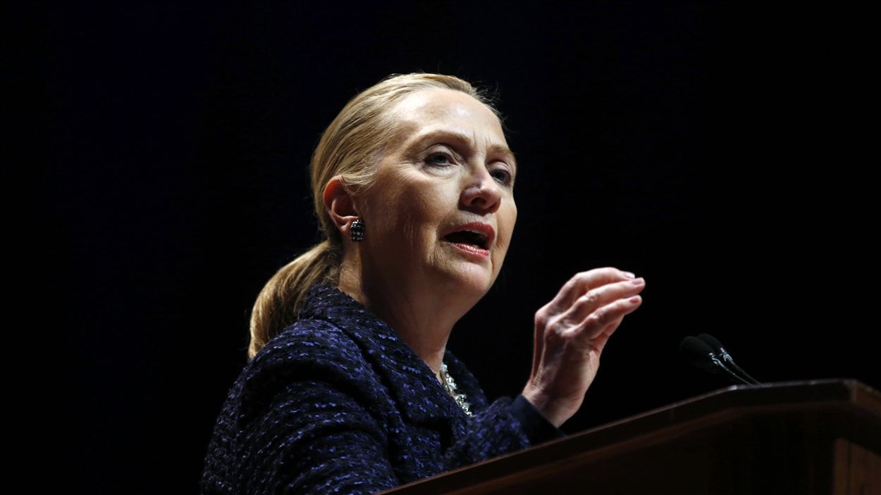 La secrétaire d'État Hillary Clinton lors de son récent passage à Dublin.
