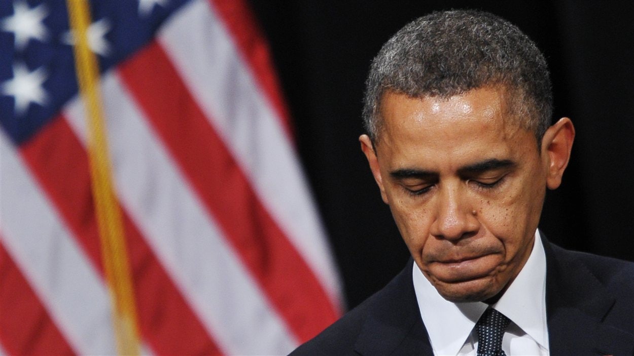 Le président américain Barack Obama lors de la cérémonie oecuménique du 16 décembre 2012