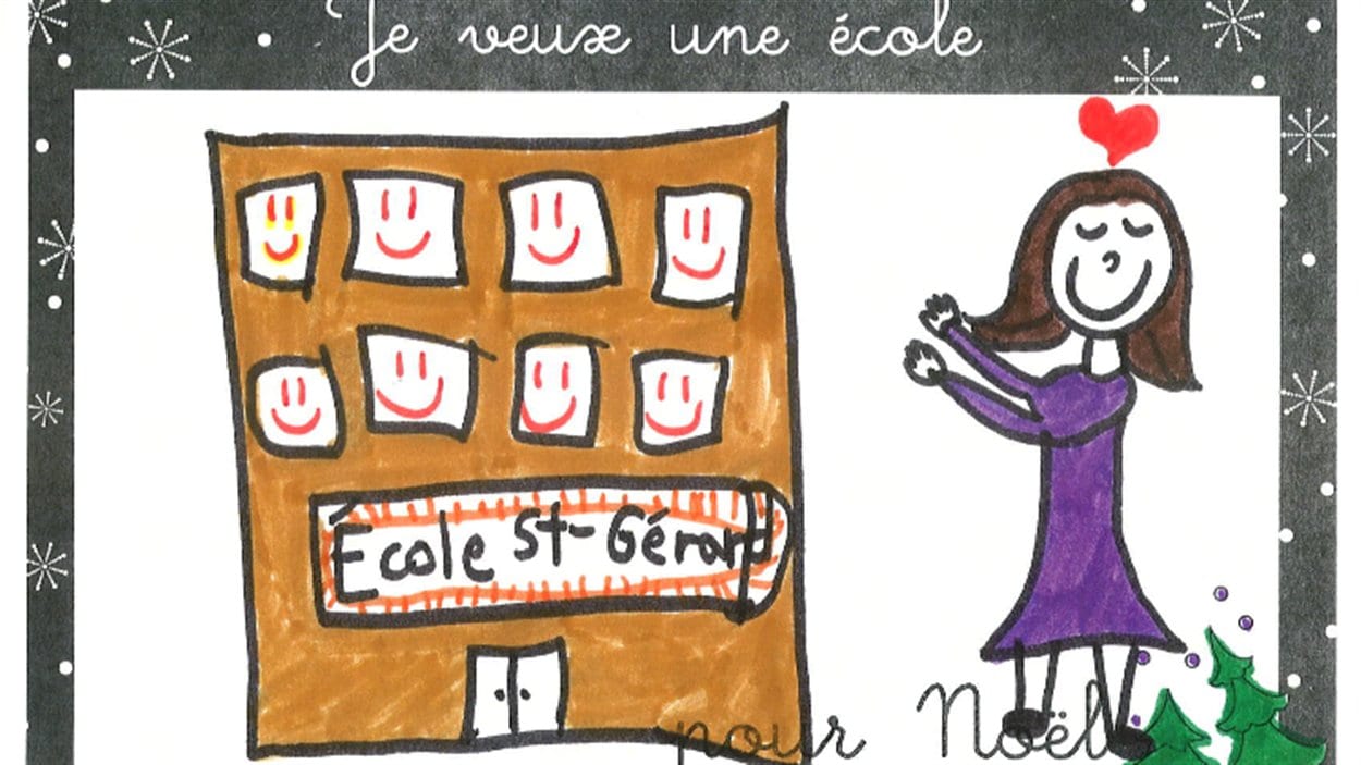 Une des cartes transmises à la ministre de l'Éducation, Marie Malavoy