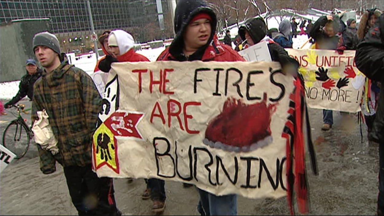 Manifestation du mouvement Idle no more à Ottawa le 21 décembre