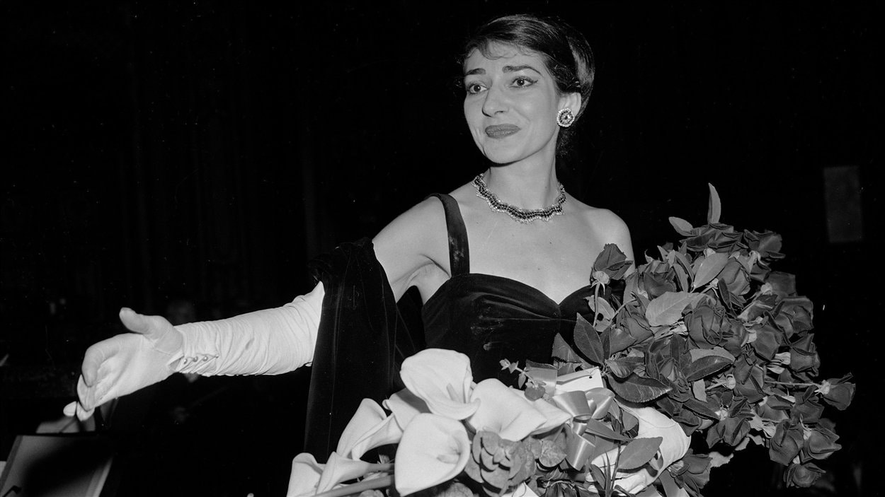 La cantatrice Maria Callas, en 1958 à Chicago.