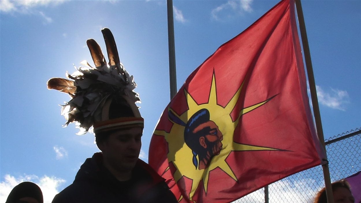 Les manifestants du mouvement Idle No More à Cornwall en Ontario